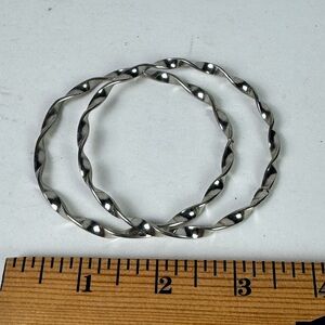 Silver Twisted Bangle Bracelet sold as pair